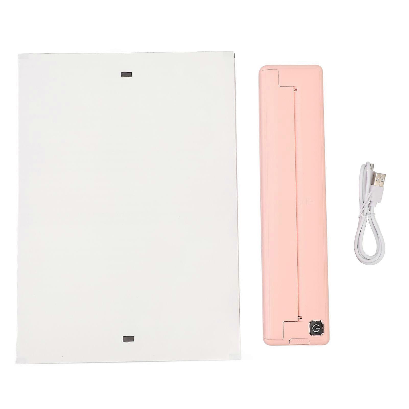 A4 Inkless Printer 200DPI Bluetooth 4.0 Portable Thermal Sensitive Mobile Printer for IOS for Android System Pink