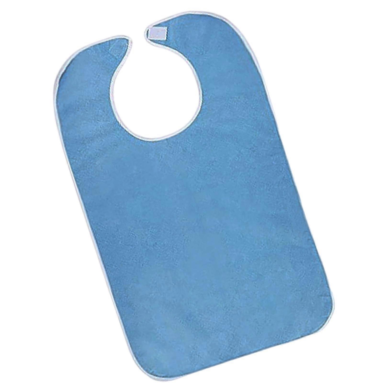 Adult Bibs for Seniors, Reusable and Washable, Easy to Use, Blue, Comfortable Fit, Durable Material, Ideal for Daily Eating