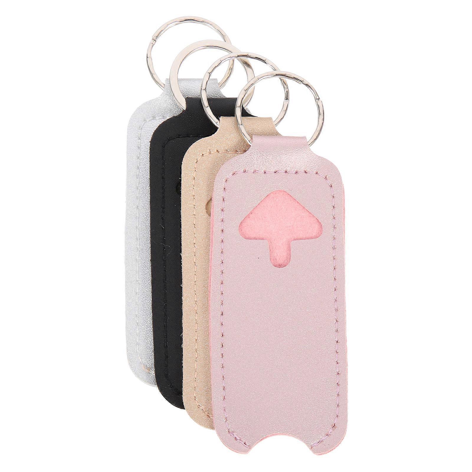4 Pieces Portable Lipstick Storage Bag in Assorted Colors for Travel and Daily Use with Durable PU
