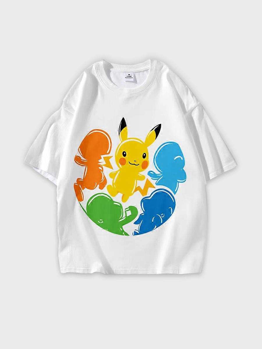 T-shirt round neck Cartoon Pattern loose short sleeve E1508