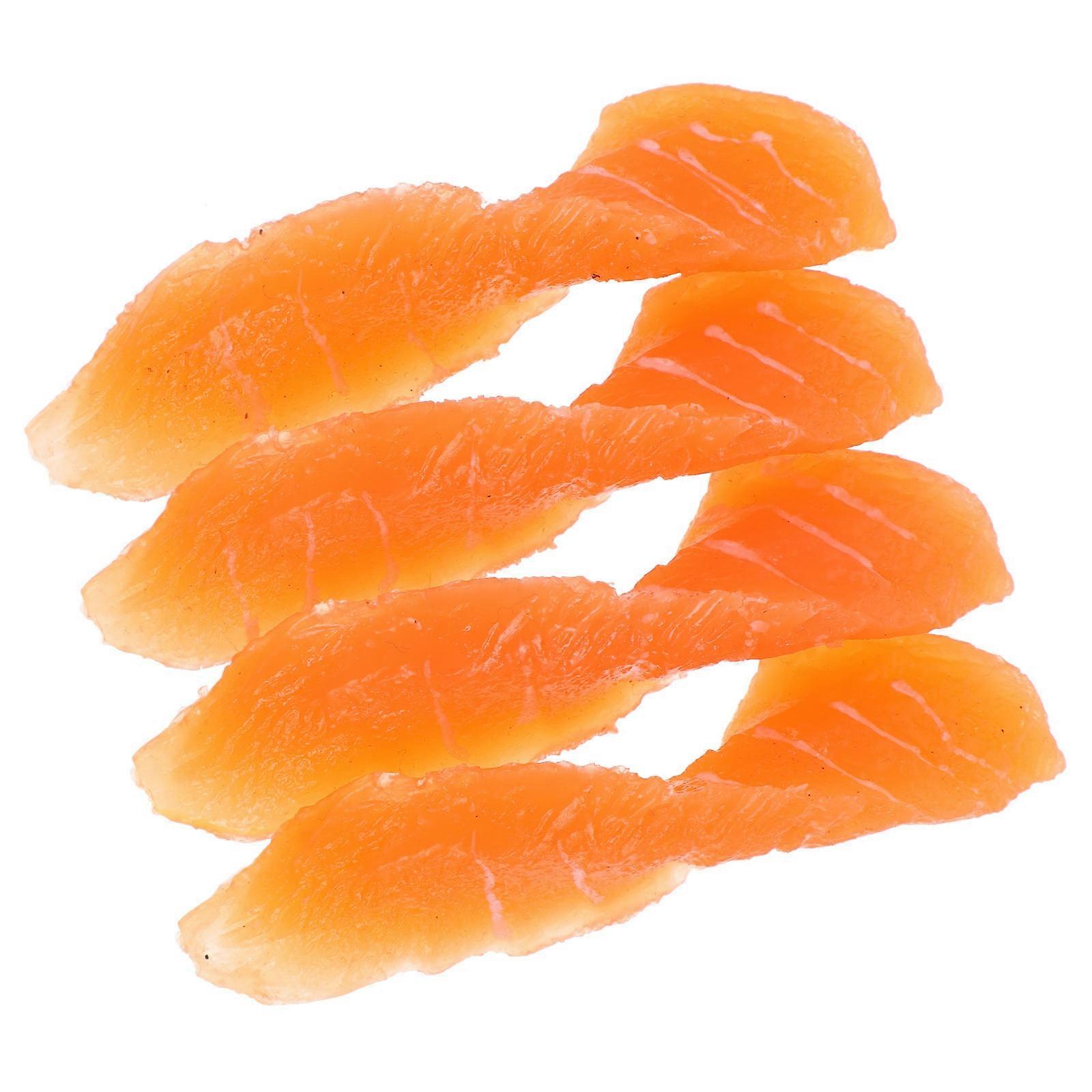 PVC Artificial Salmon 4Pcs Chocolate Fake Meat for Photo Use with Durability