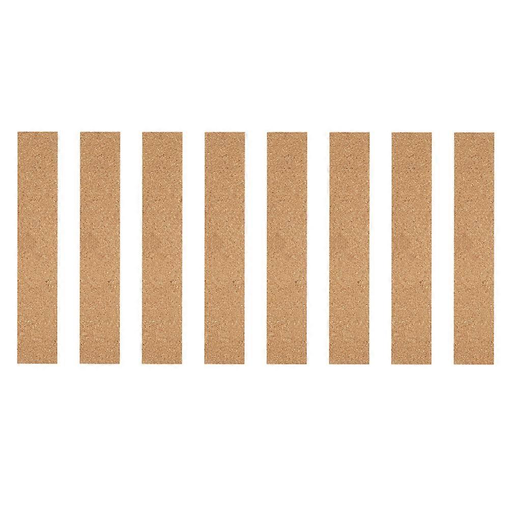 Khaki Frameless Cork Memo Board Strips for Office Use Thick Plastic Bulletin Bars