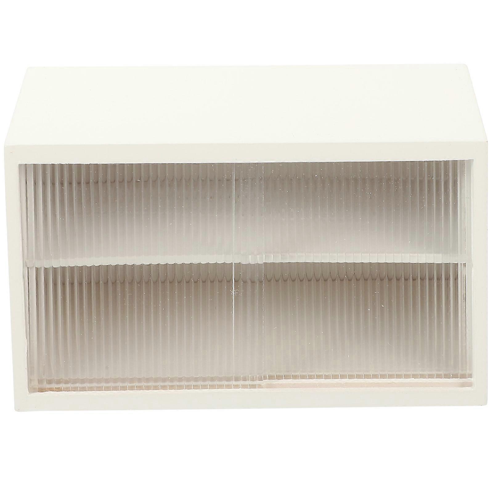 Durable Birch Mini Furniture Display Cabinet for DIY Use White Small Size