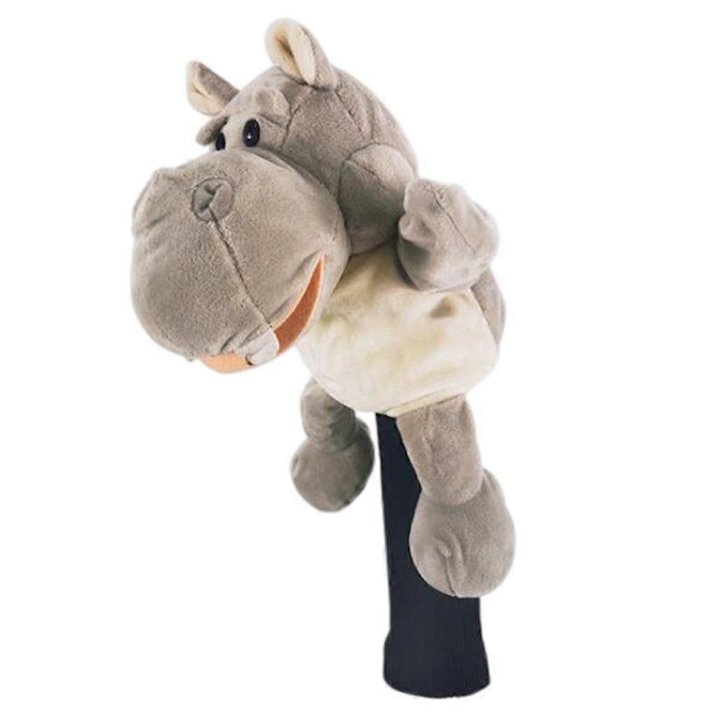 Plush Golf Driver Headcover Universal Hippo Design Soft Plush Material Fits Most Drivers