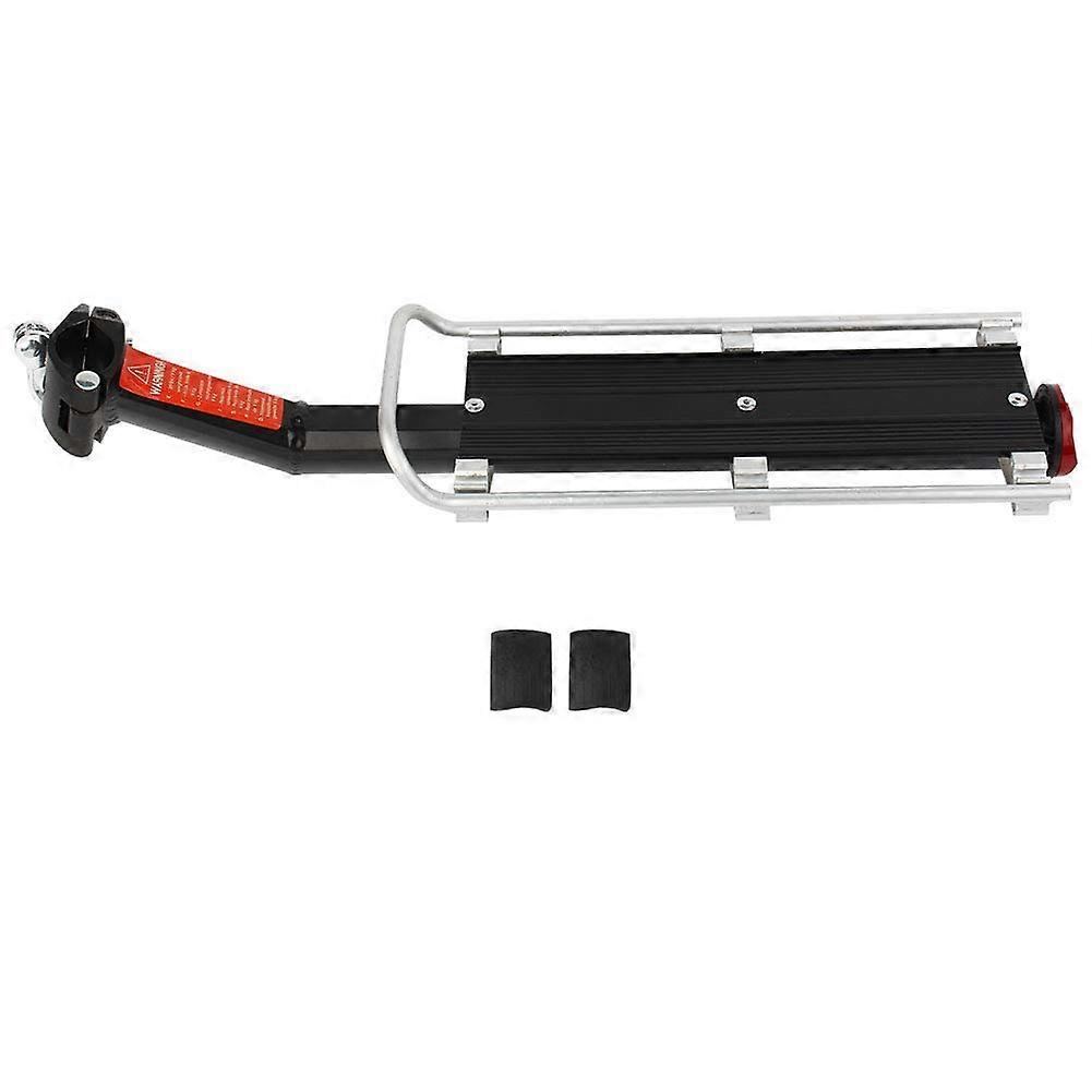 Bicycle Rear Rack Bike Carrier Pannier Rack with Reflector Shelf for Cargo and Seat Bag, Adjustable Steel Frame