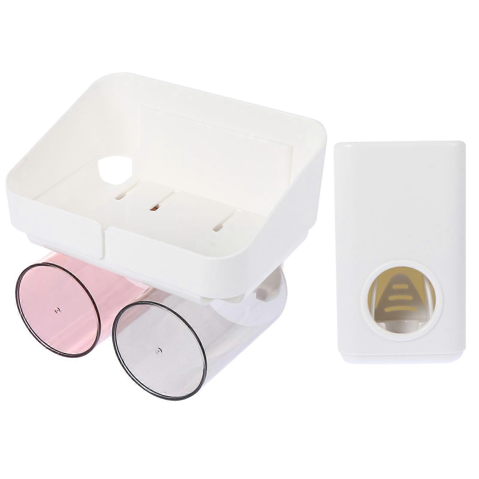 Toothbrush Storage Rack And Cups With Magnetic Wall Mounted Design For Daily Use 1 Set