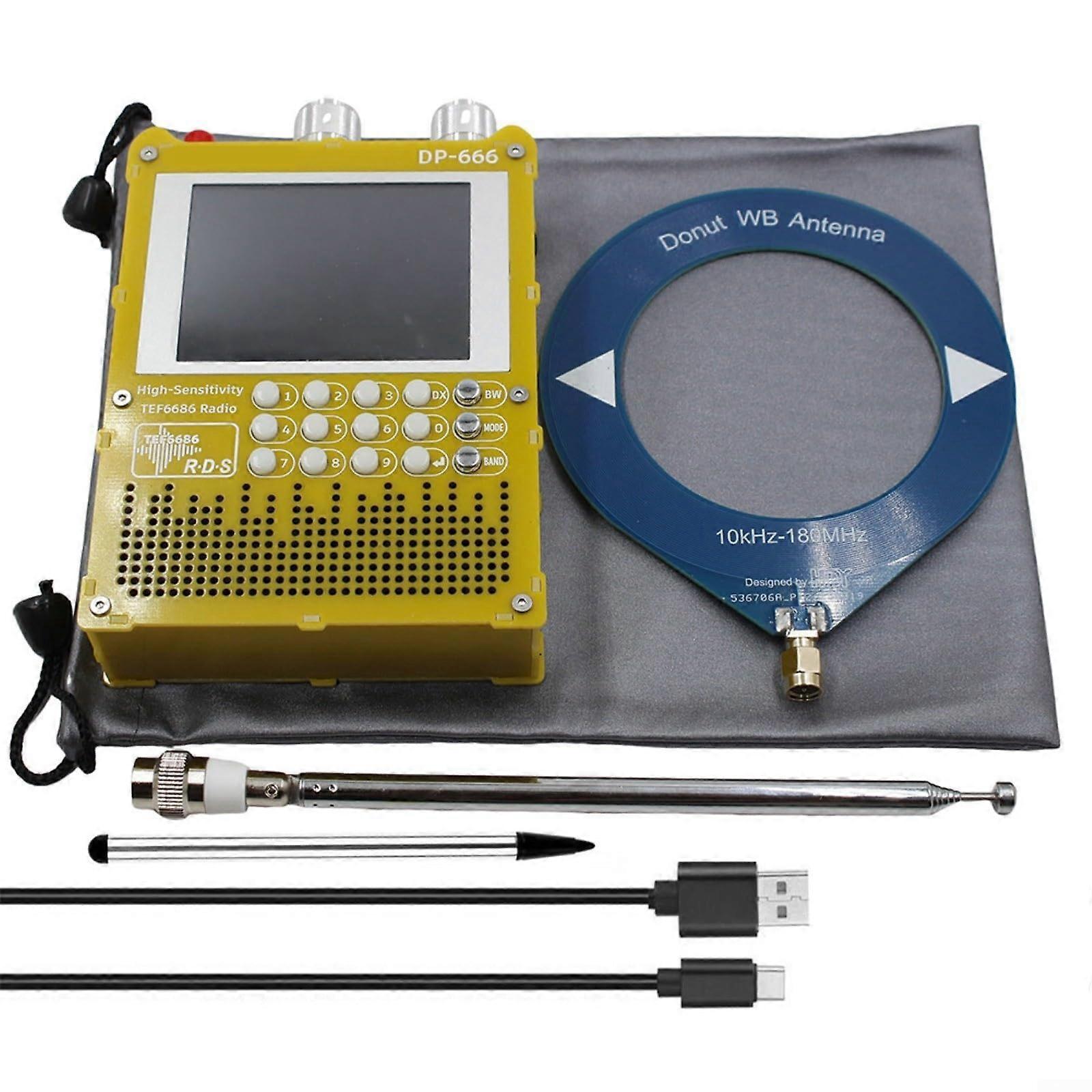 DP-666 TEF6686 High Sensitivity Full Band FM AM Shortwave Radio Portable Yellow with Enhanced Reception Features
