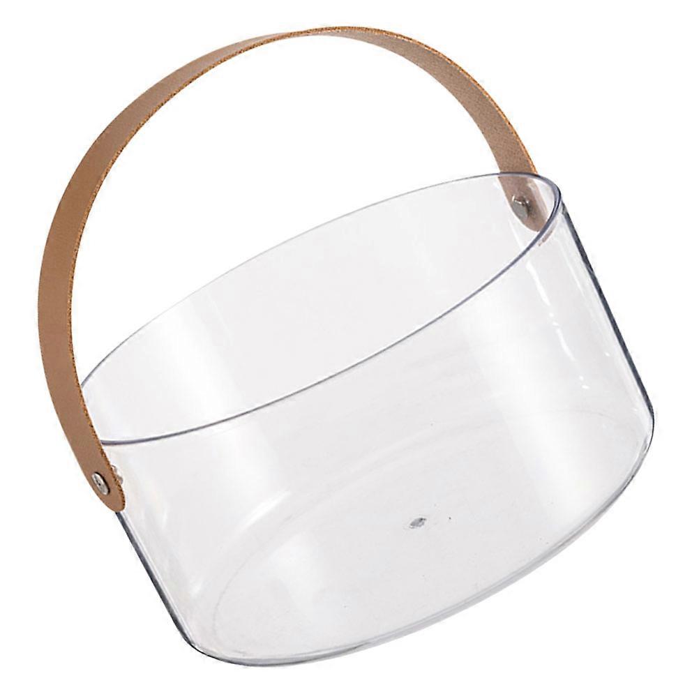 Transparent Storage Basket with Handle for Home Decor and Fruit Storage Portable and Light 1Pc