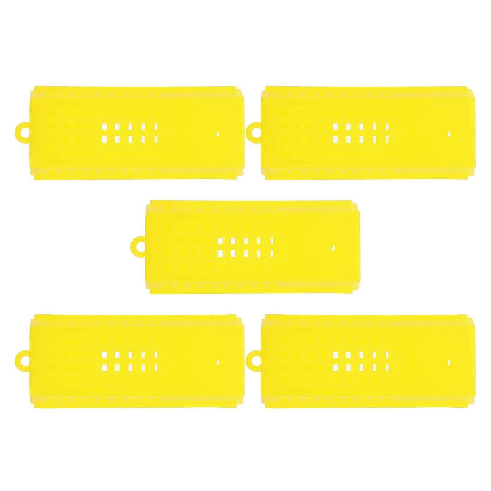 Beekeeping Equipment 5 Pcs Yellow Transporting Catcher For Enthusiasts Practical Design Bee Queen Cages