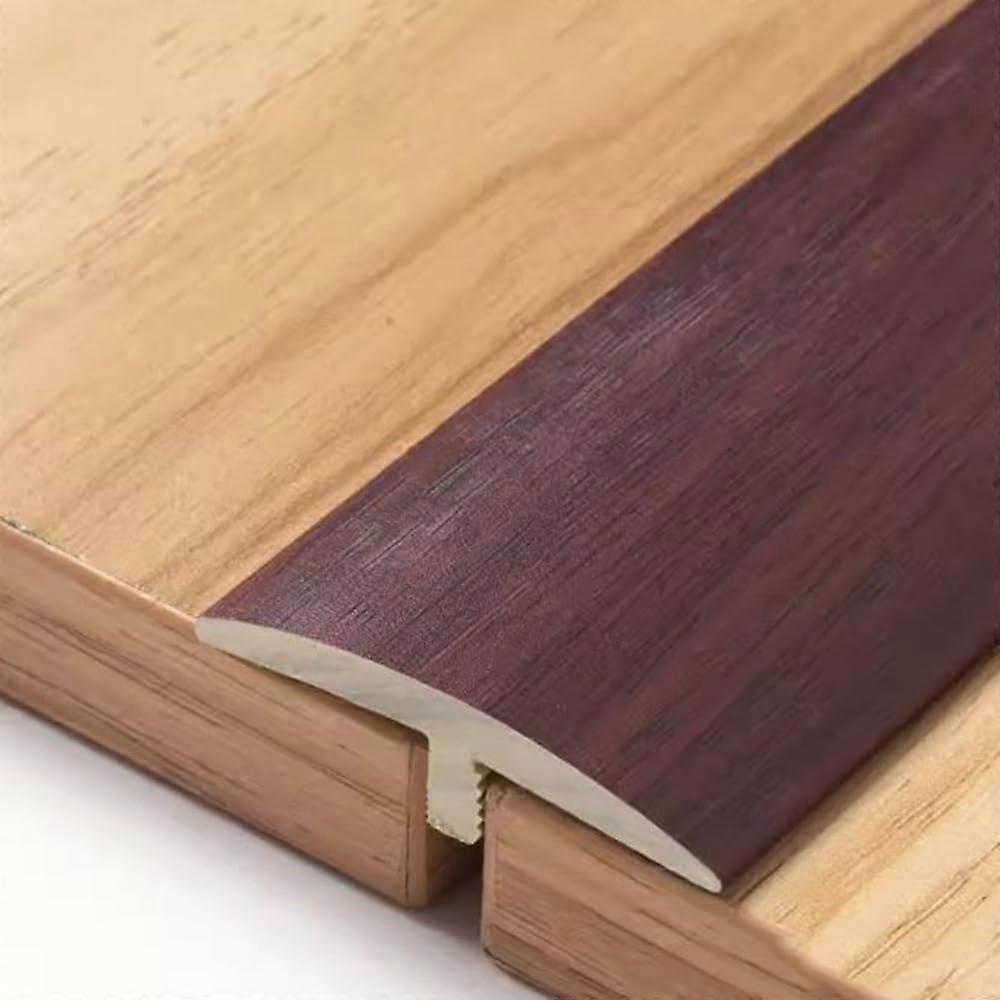 36 Inch T-Shape PVC Floor Transition Strip for Gap, Self-Adhesive Flooring Edge Trim for Wood, Laminate, Vinyl, Tile - Fuchsia Red