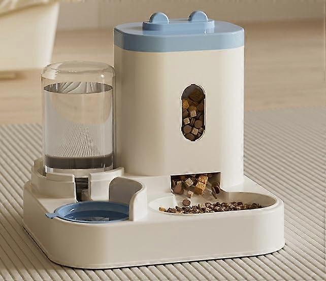 Automatic 2in1 Food and Water Dispenser for Cats, Ideal for Small Pets (Blue)