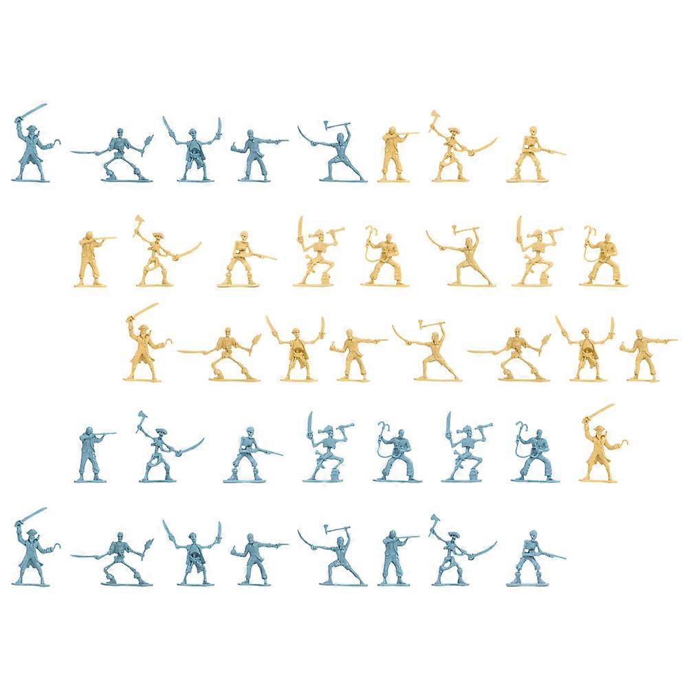 100pcs Pirate Warrior Mini Action Figures Small Soldier Statues Scene Decor