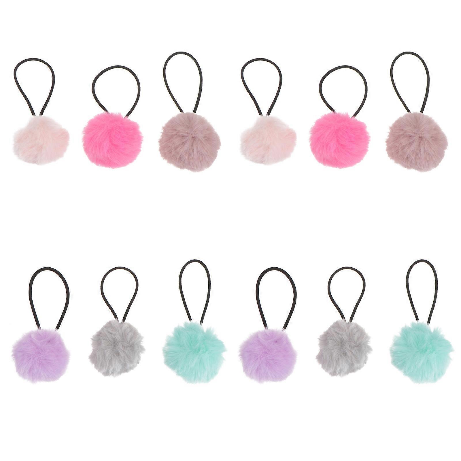 Elastic Plush Ball Hair Ties for Easy Hairstyling Solutions
