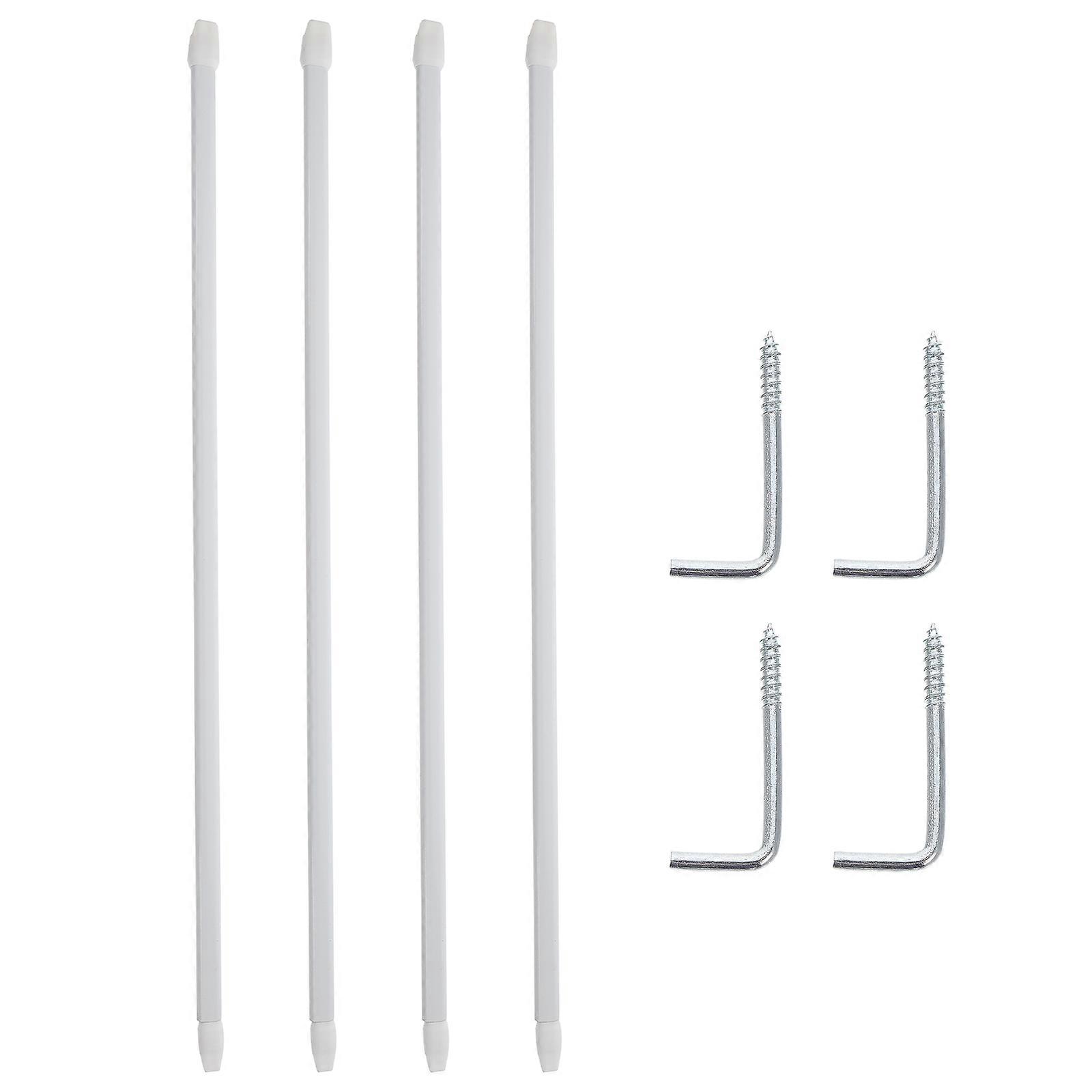 Curtain and Clothesline Rods, Wall-Free Tension System for Easy Setup