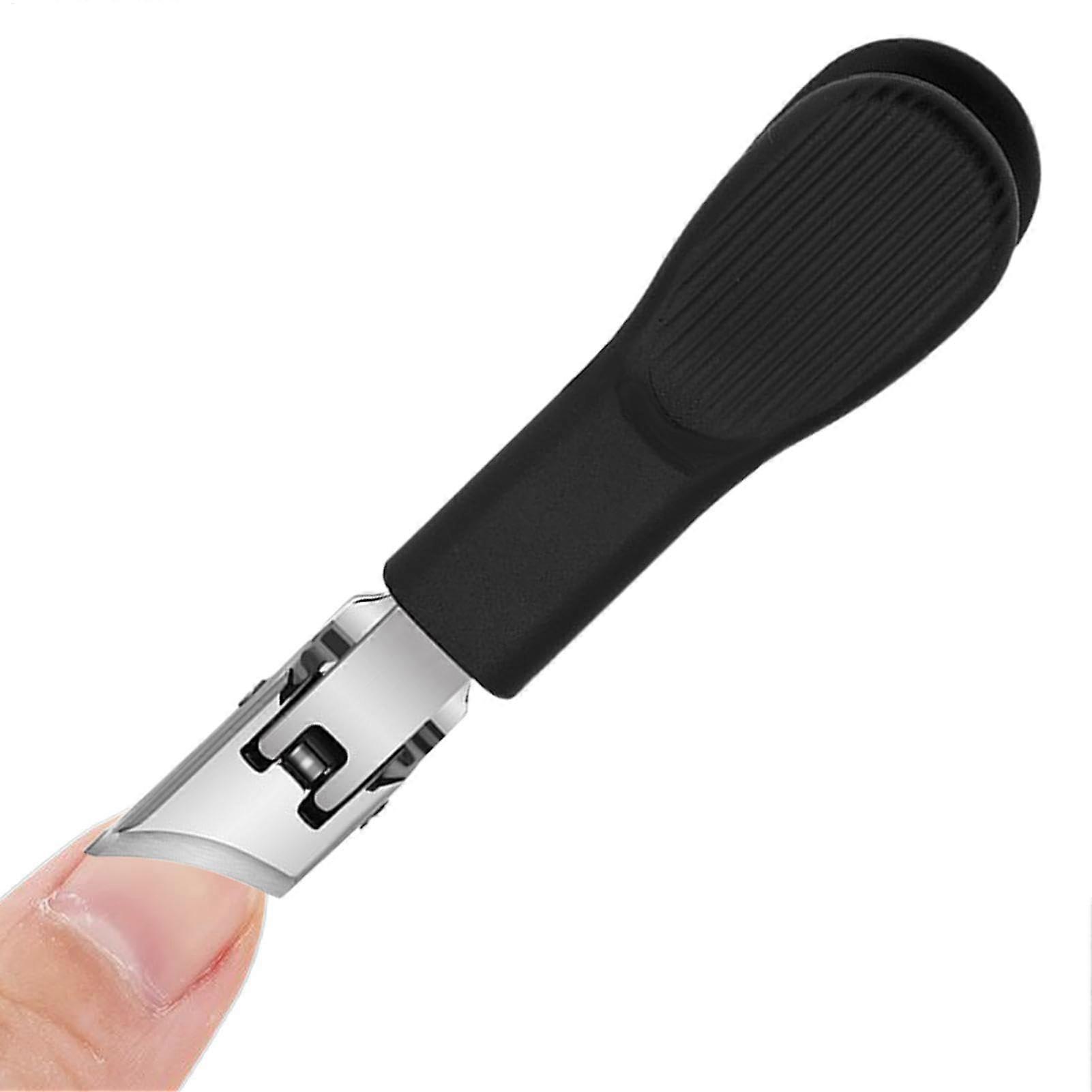 Professional Nail Clippers for Men – Large Jaw Opening, Long Handle Design, Black Finish, Ideal for Seniors