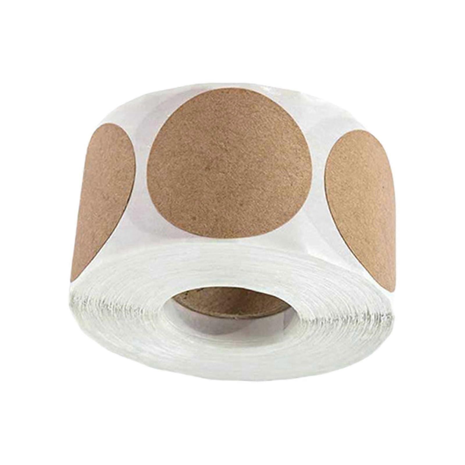 500 brown round adhesive labels for packaging, organizing, baking, 50mm