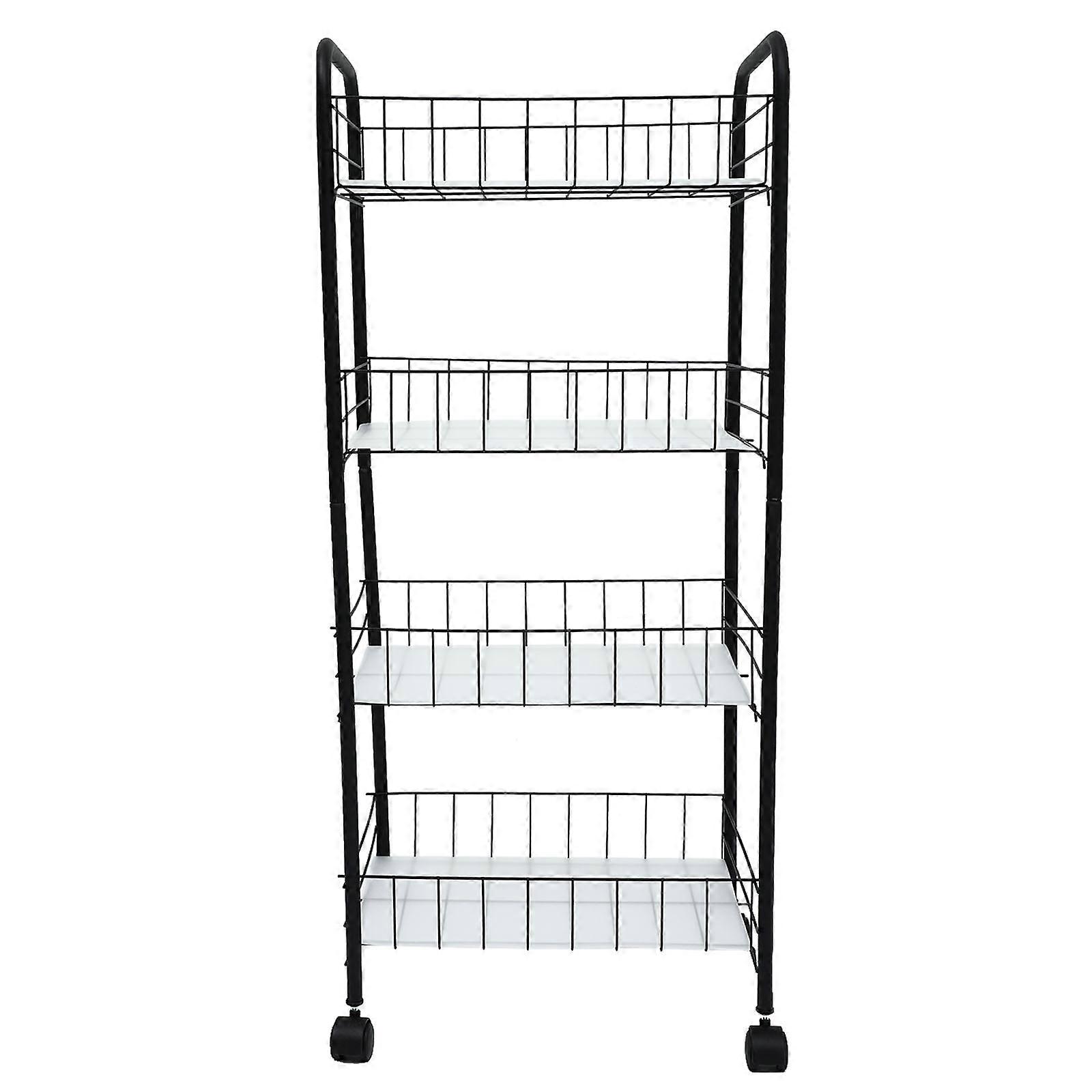 Rectangular Storage Rack For Home Organization Kitchen And Balcony 36.5X27X84CM Multi-Functional With Wheels 1Set