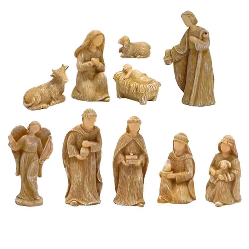 Small Jesus Figurines Resin Ornament Religious Enthusiasts Gift Givers Hotel Library 2.4×1.2×0.8in 10Pcs
