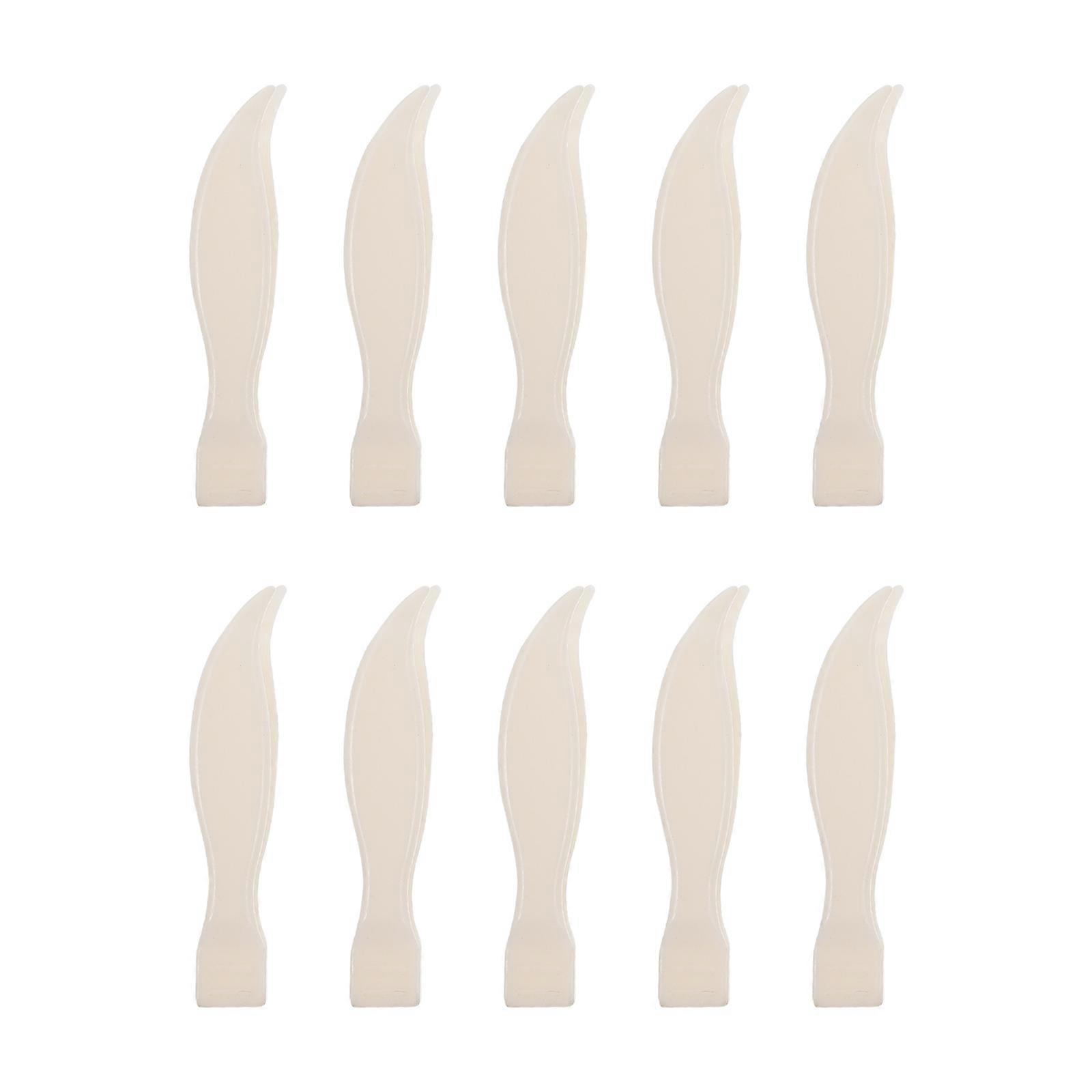 Laboratory Plastic Tweezers 10Pcs Unique Tweezers For Students Durable Beige 2.8X0.8X0.4In Pick Up Weights