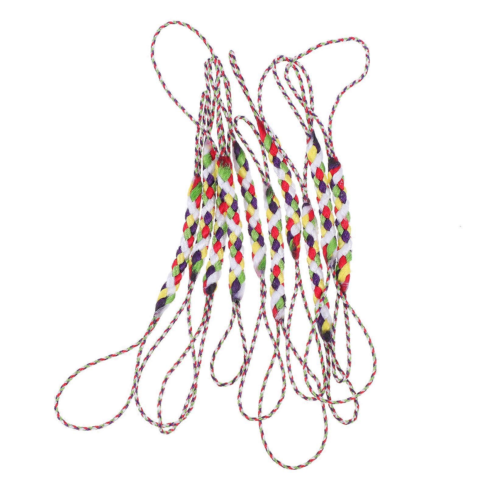 DIY Accessories Woven Ropes Colorful Double-Ended Lanyards For Gifting And Craft Projects 8.5X0.3X0.3CM 10Set