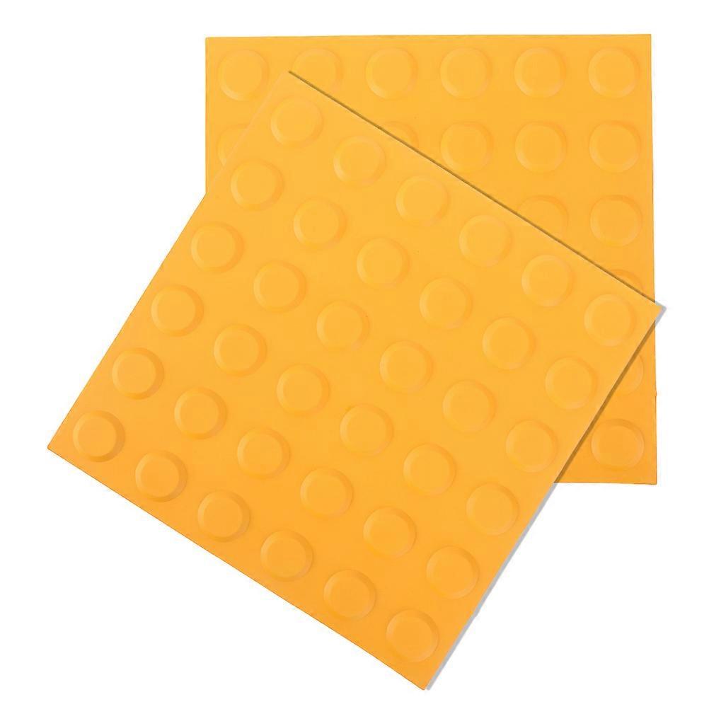 Tactile Paving Tiles Blind Board Pad for Blind Person 2Pcs Orange PVC
