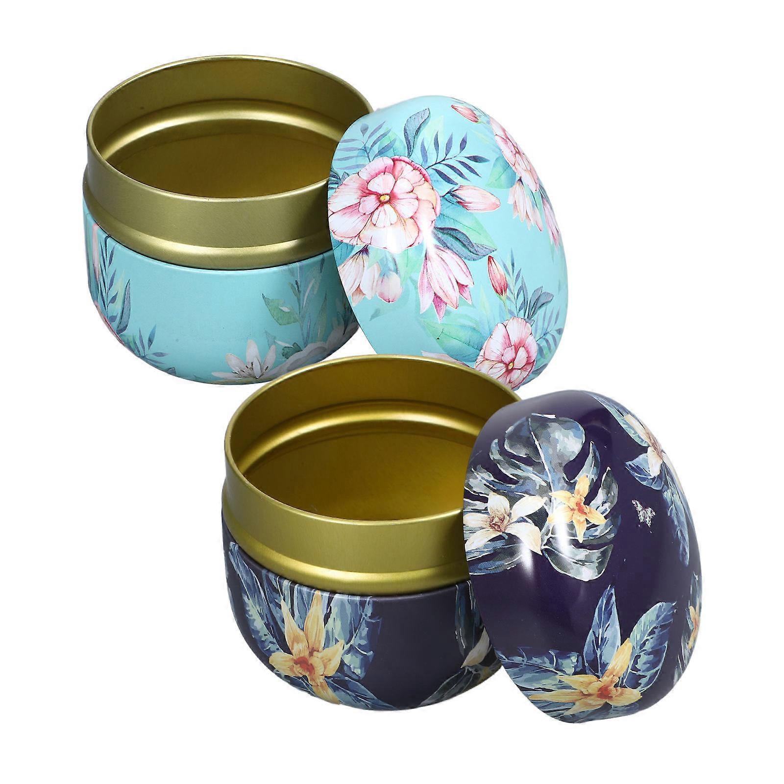 Dusting Powder Containers 2Pcs Construction Loose Powder Boxes For Women Assorted Color Storage