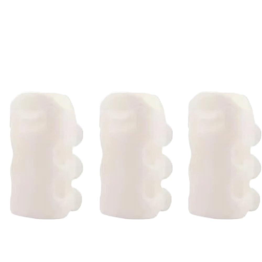 Silicone Plastic Shower Head Suction Cup Base Not Perforated, Rain Shower Head Holder, White, Set of 3