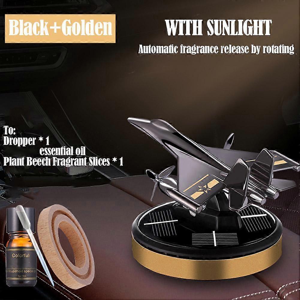 Solar powered airplane car freshener high end dashboard men creative