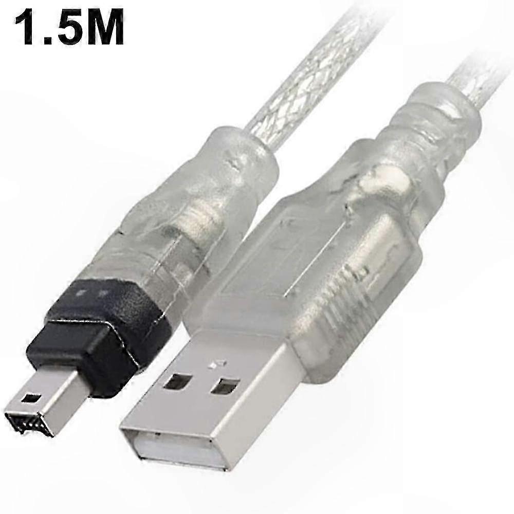 Firewire Mini 4-Pin to USB Male Adapter for Compatible Peripheral Devices