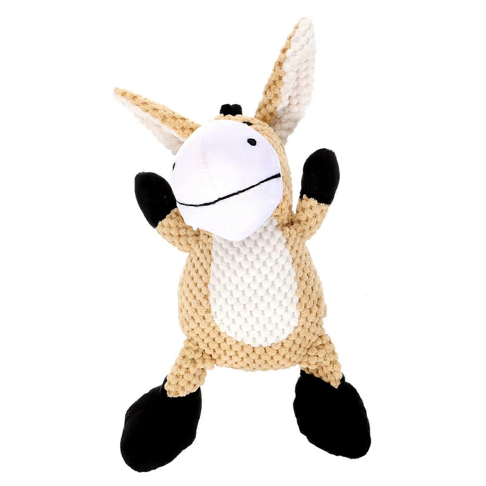 2pcs Dog Plush Toy for Dogs Corduroy Squeaky Chew Toy Cute Animal Design for Teething and Playtime  for