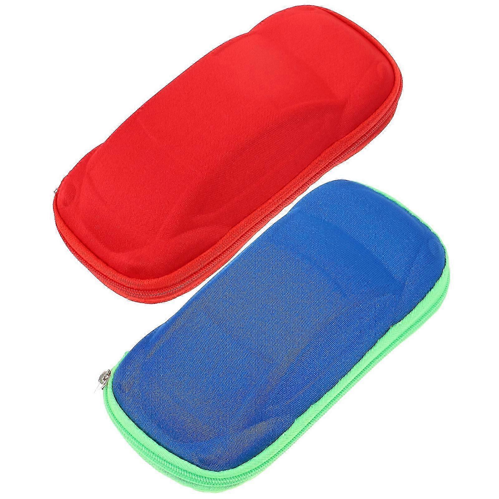 2pcs EVA Car Shape Glasses Case Colorful Adorable Glasses Case with Zipper for Children(Random Color)