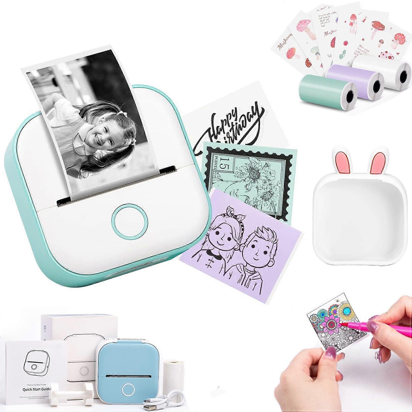 Doodle Dash Printer Mini Portable Inkless Sticker Printer For DIY Scrapbook, Pocket Printer, Print Pod, 1pc A+3 Roll