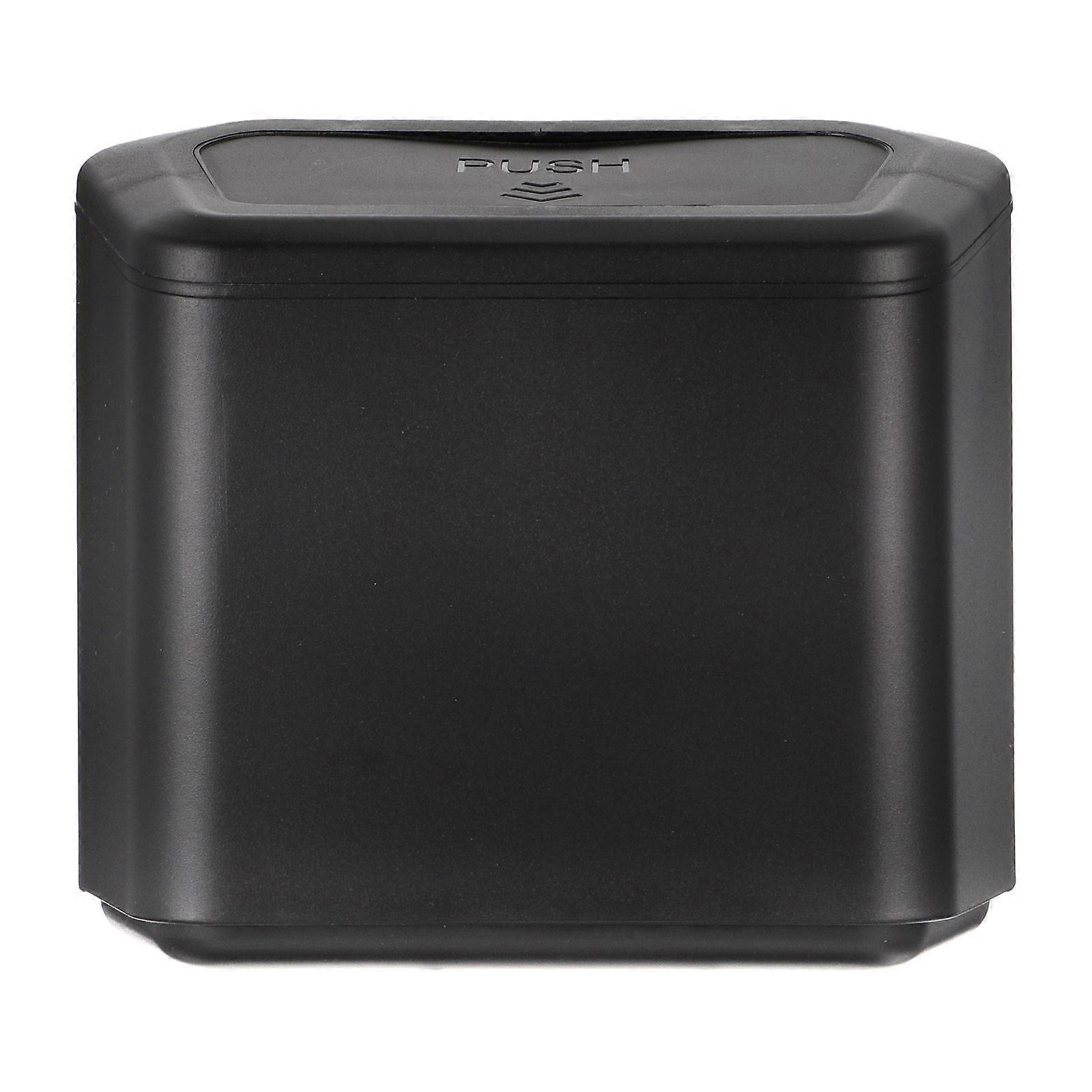 Hanging Vehicle Trash Can for Car Use Plastic Black with Covered Storage for Office Home 1Pack