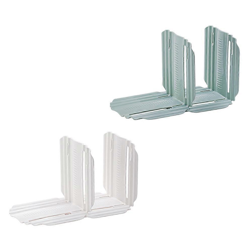 Refrigerator Storage Divider Drawer Partition Board for Office Desk Durable Green Pp Dividing 4Pcs