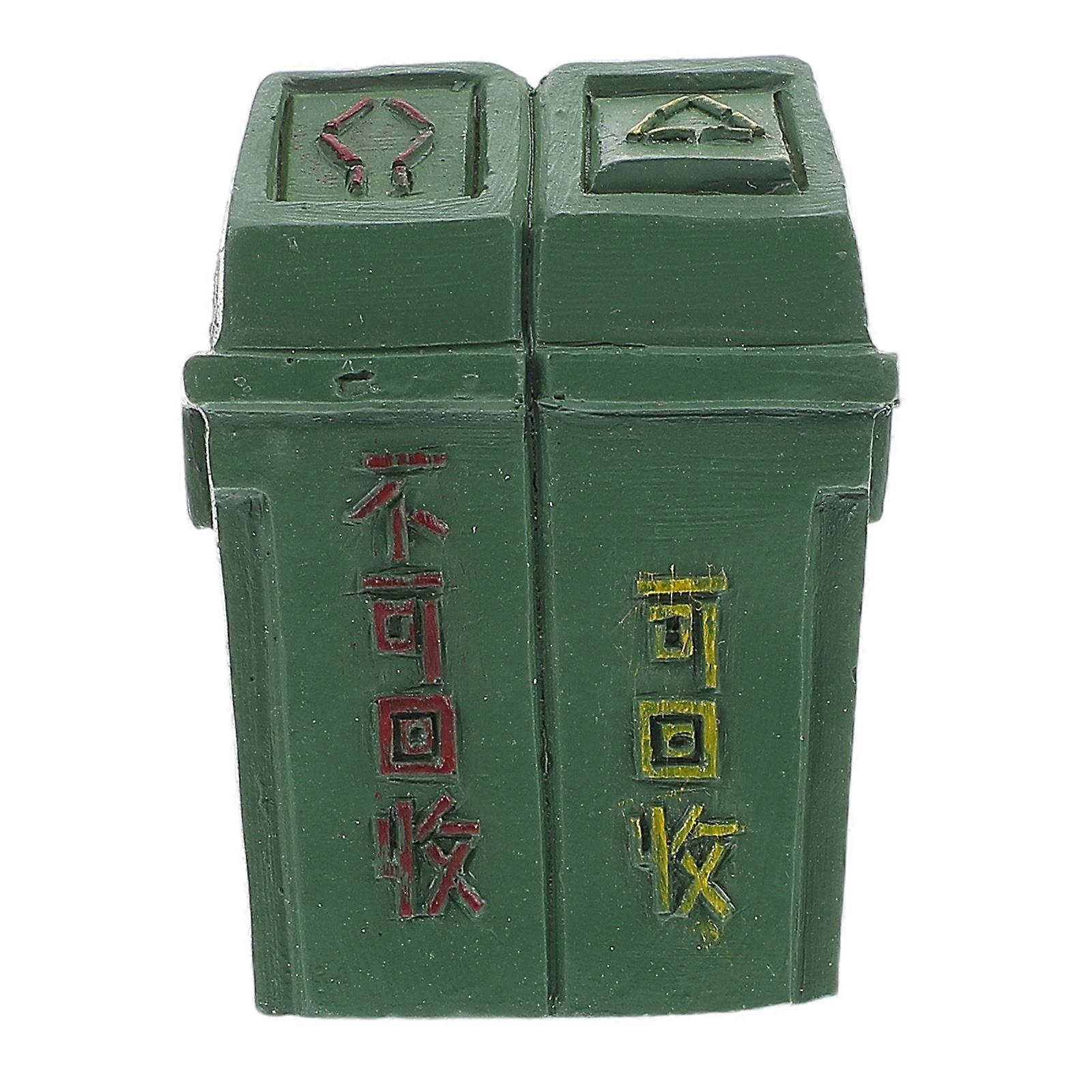 Miniature Waste Bin Mini Garbage Container Rectangular Desk Decoration Counselors Tool 5.10X3.60X2.70CM 1Pack