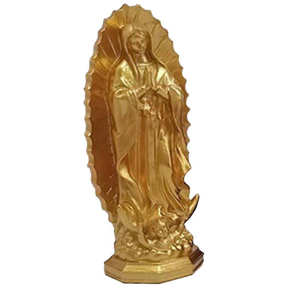 Small Blessed Mother Statue Handcrafted Resin Art Piece Suitable For Religious Decor Adding Elegance To Your Space In 1Pack