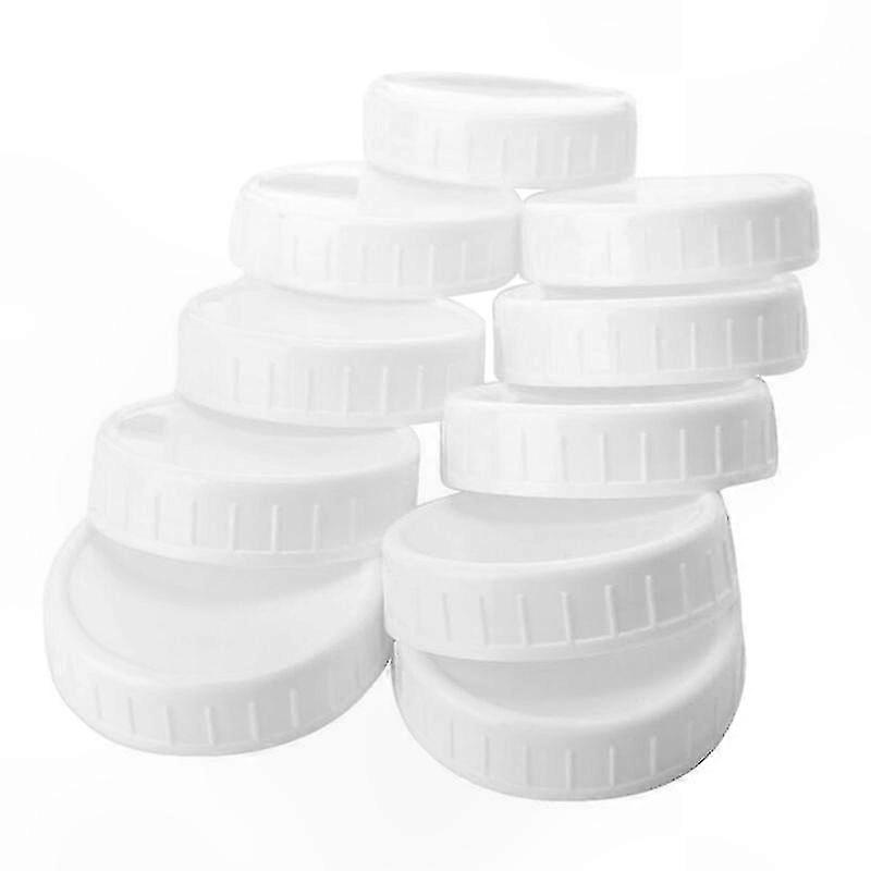 10-Pack Ribbed Plastic Caps for 86mm Regular Mouth Jars