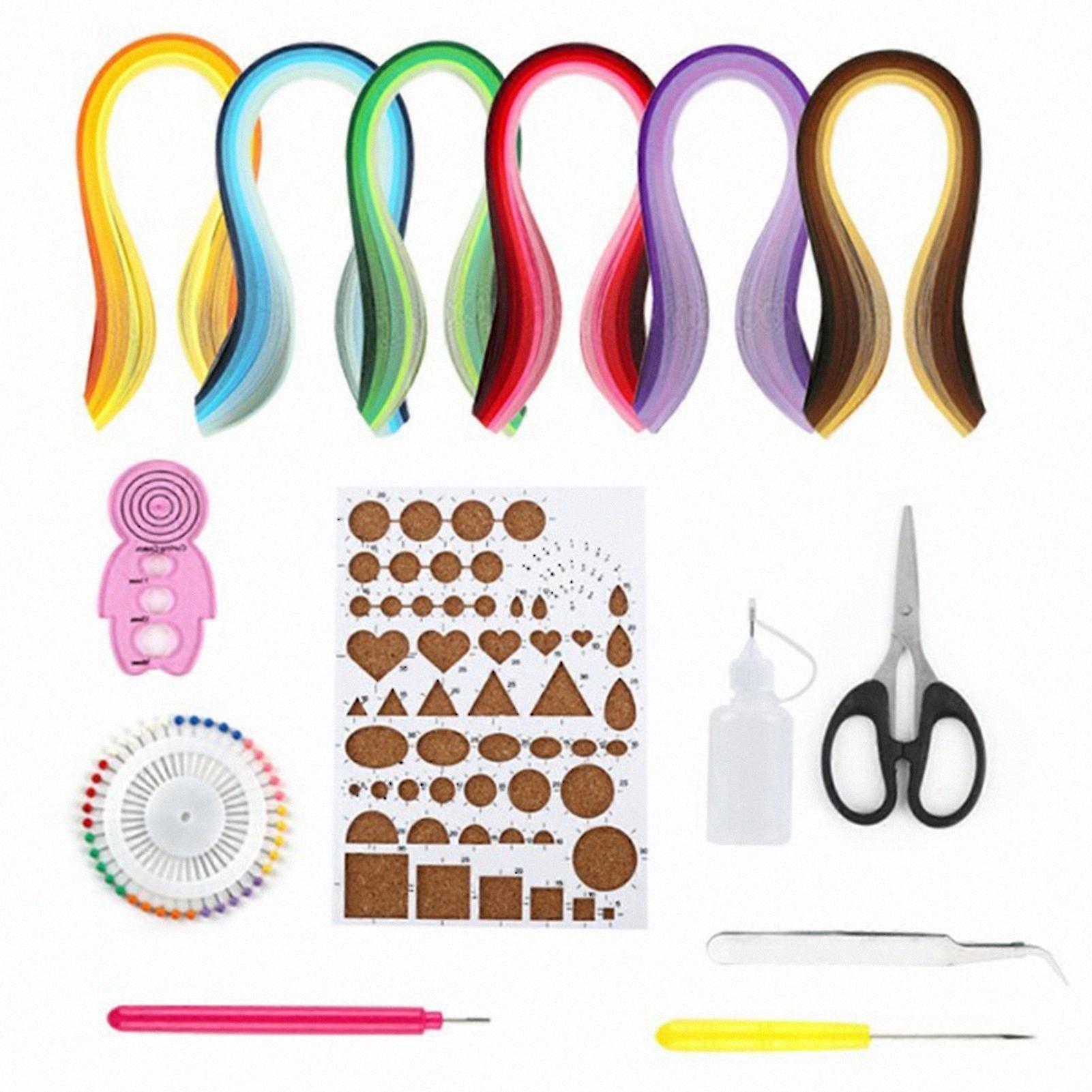 DIY Paper Quilling Art Set for Beginners and Kids, 14-Piece Craft Kit for Home Decoration Projects