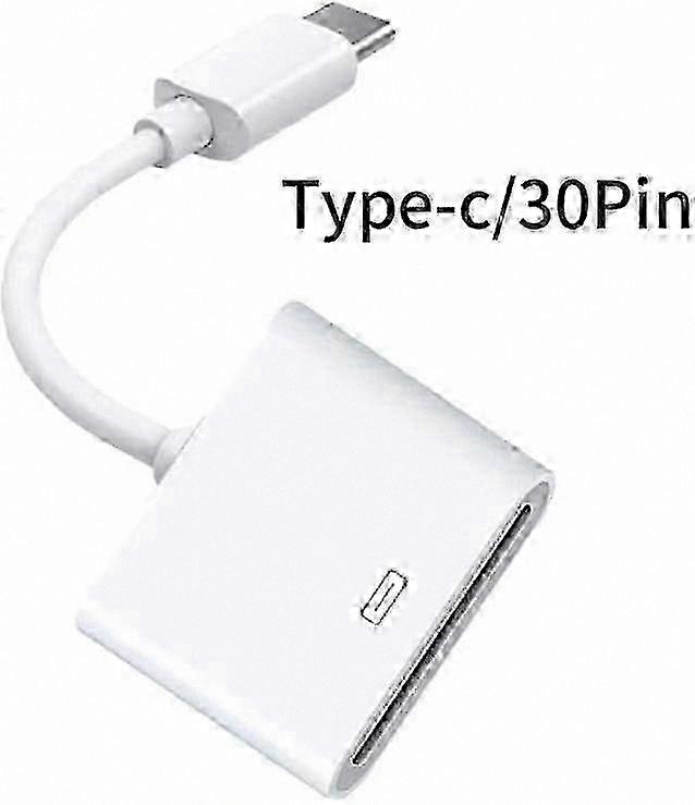 30-Pin to USB-C Cable for Data Transfer and Charging Adapter