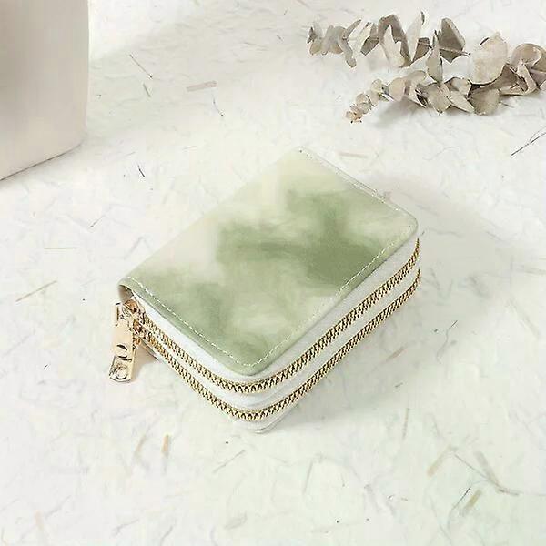 Ladies' short wallet with double zipper design, compact, portable and versatile