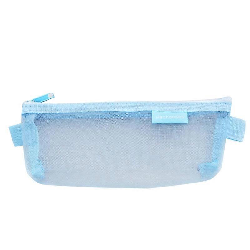 Hechooses D033 Mesh Pen Bag, Style: Triangle (Blue)