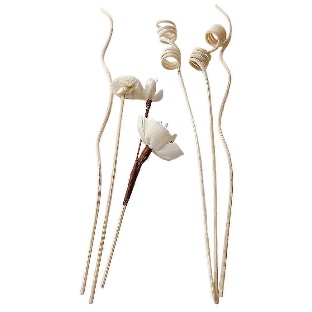 6Pcs White Aroma Diffuser Sticks for Home Use Synthetic Material Perfect for Aromatherapy and Decoration