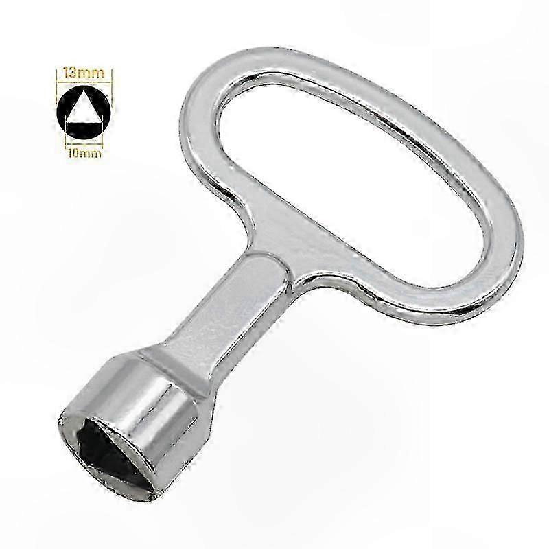 Triangular Key for Yellow Sorting Bin-Compatible with Trash Can Electric Meter Gas Elevators Box Metal Triangle Key