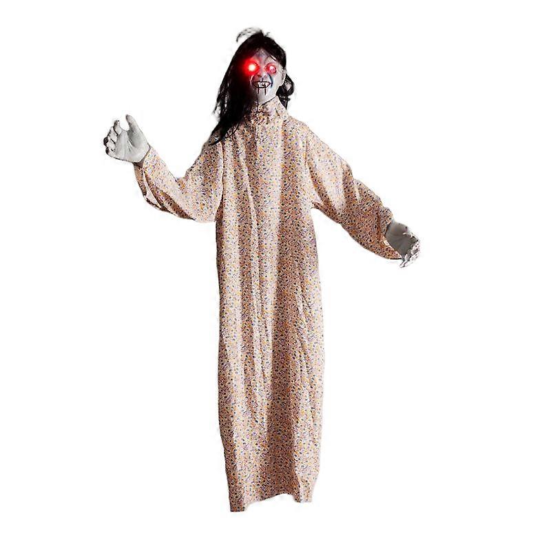Large voice-controlled hanging ghost decorations, American style and durable, suitable for haunted house and escape room decorations