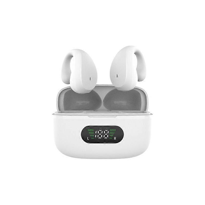 Wireless Bluetooth Earphones with Charging Case Dual Connection Built-in Microphone Compatible with Apple and Android(White)