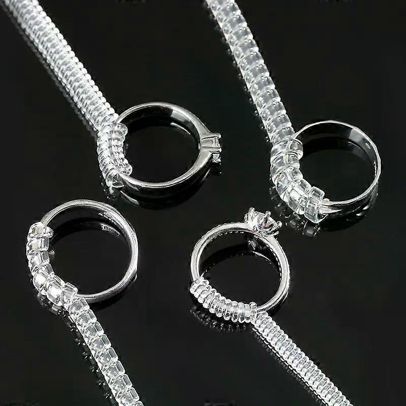 4 Pcs Ring Size Adjuster Reducer Tools Spiral Spring Based Rings Adjust Invisible Transparent Tightener Resizing Tool