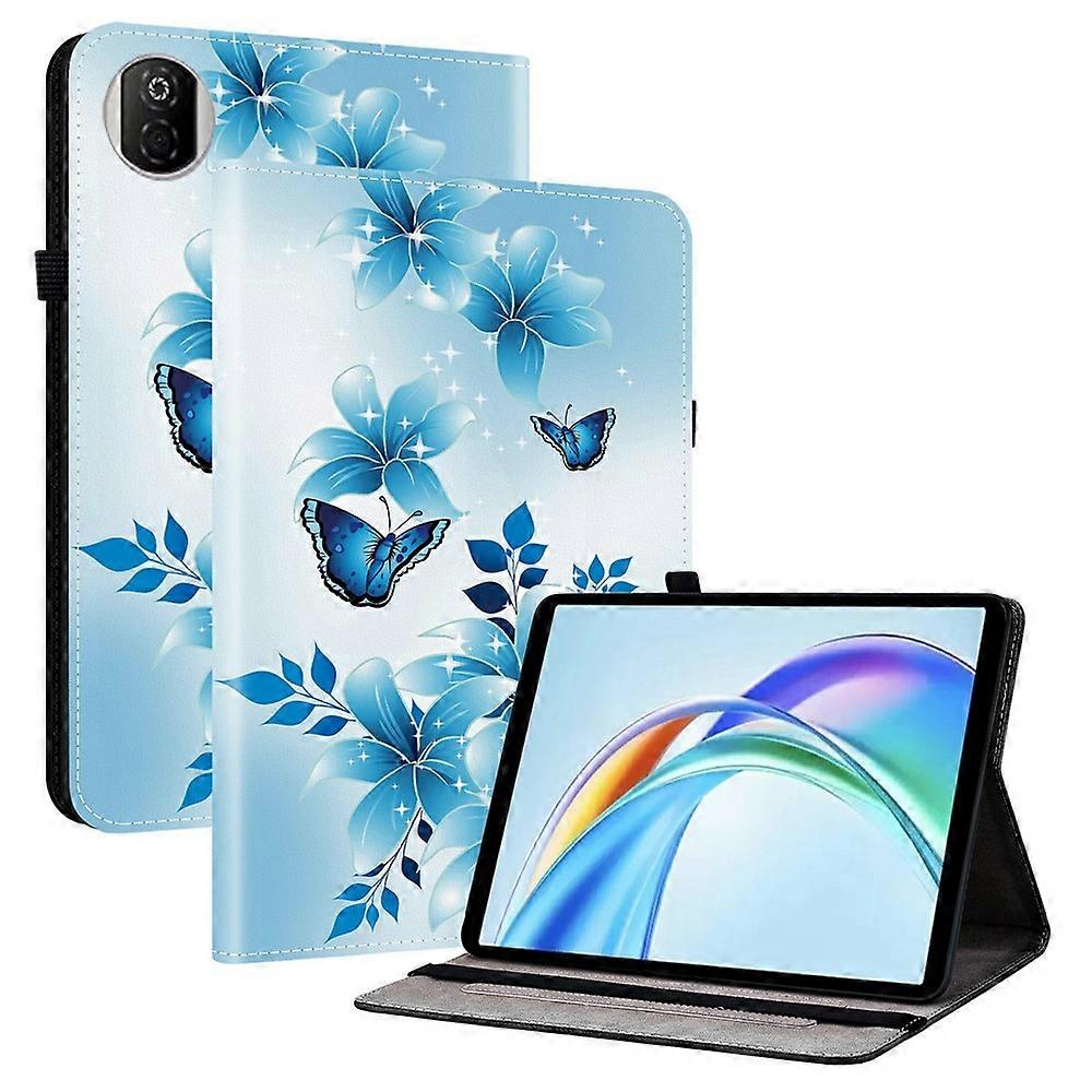 Compatible For Honor Pad X7 Leather Case Pattern Printed Stand Tablet Cover with Card Slots