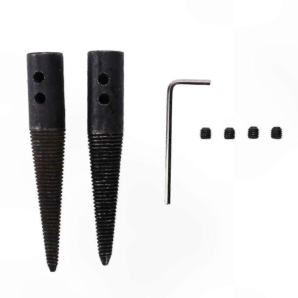 3-Piece Polishing Rod Adapter Set Tapered Spindle for Bench Buffer Buffing Threaded Connection