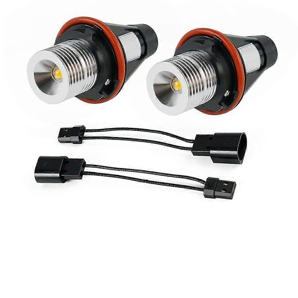 Angel Eyes LED Marker Light Bulbs For BMW E39 E60 E63 E64 E53 X3 X5 White 2Pcs Bright Headlights Replacement