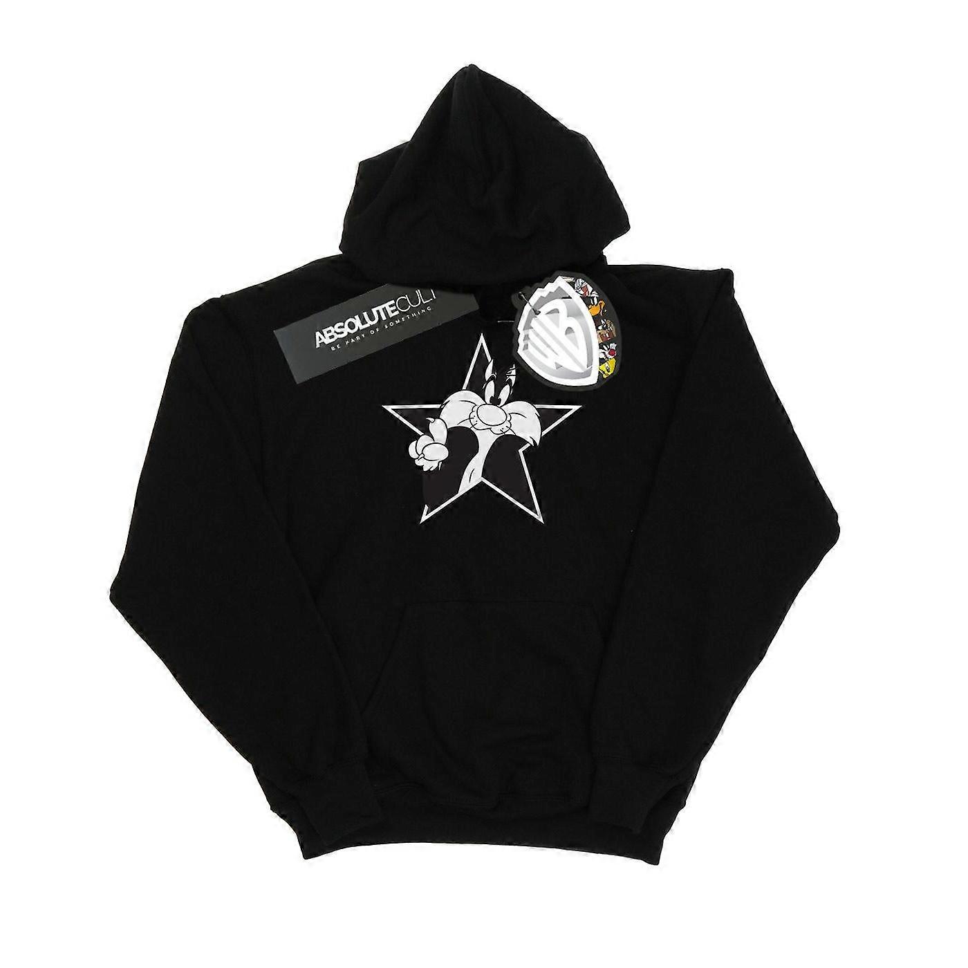 Looney Tunes ragazzi Sylvester Mono stelle felpa con cappuccio